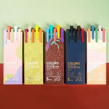 Канцелярские принадлежности для студентов, канцелярские принадлежности для детей, набор цветных гелевых ручек с тонким кончиком, шариковая ручка 03