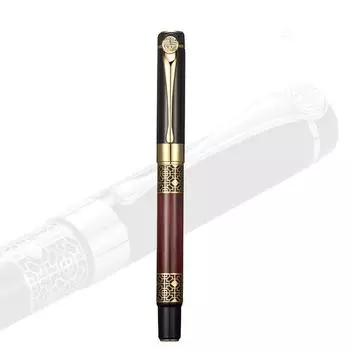 Канцелярские принадлежности Красное дерево Роскошь Резьба Бизнес Чернильная ручка Перьевая ручка Ручка для подписи Ручка для письма 1Pc