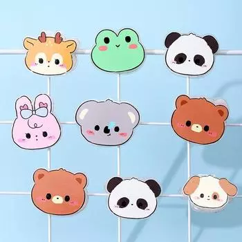 Канцелярские принадлежности Мультфильм Животное Кролик Двусторонний ПП Стикеры Зажим Для Закусок Запечатывание Закусок