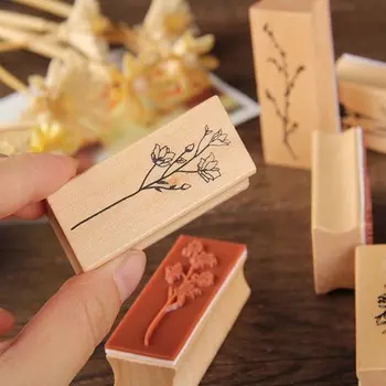 Канцелярские принадлежности Штамп Ручной счет Скрапбукинг Наклейка Деревянные штампы DIY Альбом Инструменты Штампы Набор печатей 8