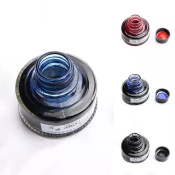 Канцелярские принадлежности Стеклянный фонтан для письма с чернилами Гладкая бутылка Студенческая ручка 50 мл Школьные канцелярские товары красный