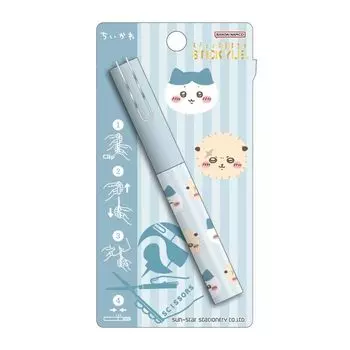 канцелярские принадлежности sunstar Chikawa Goods ножницы палочки NewLifeCollection Hachiware x sea otter S3721736