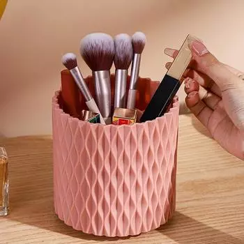 Канцелярские принадлежности Тени для век Помада Настольный органайзер Коробка для хранения Держатель для ручек Футляр для кистей для макияжа белый