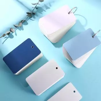 Канцелярские принадлежности Учебная карточка Пустая страница Блокнот с пряжкой на кольце Блокнот для записей Записные книжки Карточка для книги со словами Вставной лист мятный