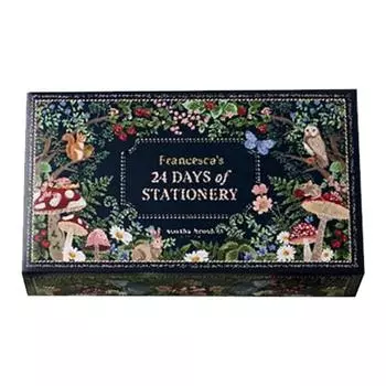 Канцелярские товары Адвент-календарь Зимний лесной рождественский календарь обратного отсчета на 24 дня Канцелярские товары Подарки Адвент-календарь для любителей канцелярских товаров A