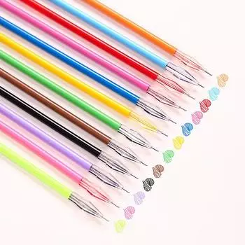 Канцелярские товары Diamond Head Refill Candy 12-цветный Refill Neutral Pen Refill 0.35mm/10pcs светло-зеленый