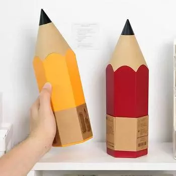 Канцелярские товары для девочек, держатель для ручек в форме карандаша ABS Kawaii для школьников, детский горшок для карандашей, держатель для ручек в детском офисе CHINA красный