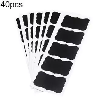Канцелярские товары, кухонная доска, наклейка на бутылку, многоразовая, 40 шт., банка из ПВХ, может маркировать бирку, наклейка