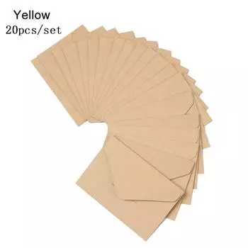 Канцелярские товары Мини-серия Бумажный конверт Западный конверт Крафт-бумага Хранение визитных карточек жёлтый