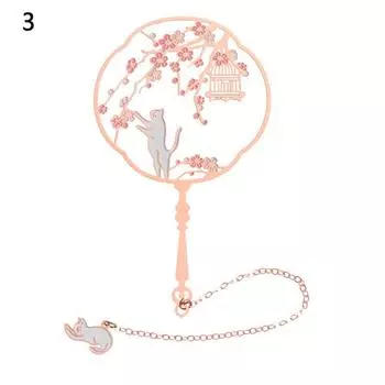 Канцелярские товары Подвеска Кои Кисточка Металлическая скрепка для книги Групповая Веерообразная Закладка для пагинации Латунная закладка 3