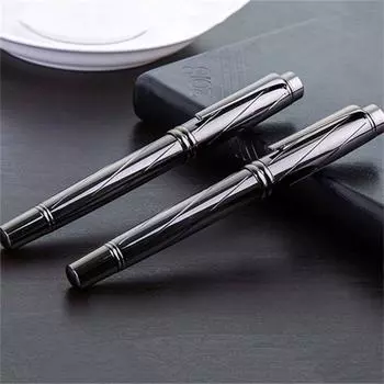 Канцелярские товары Роскошные металлические классические роскошные чернильные ручки Ручка для подписи Ручка для письма Бизнес Перьевая ручка серый