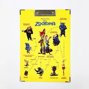 Канцелярские товары Sunstar Disney Планшет формата A4 A4 Зверополис Схема взаимоотношений S4141393