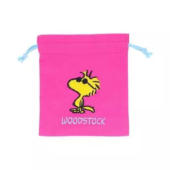 Канцелярские товары Sunstar Сумка Snoopy на шнурке с вышивкой Woodstock S2331764, и Snoopy, Розовый, розовый