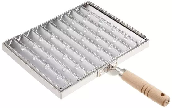 Kanda Grill Stainless Made in Tsubame One Grilled Great for Grilling 109057 Pan, Steel, Japan, Sanjo, Hand, Fish, Eel, Silver, серебряный