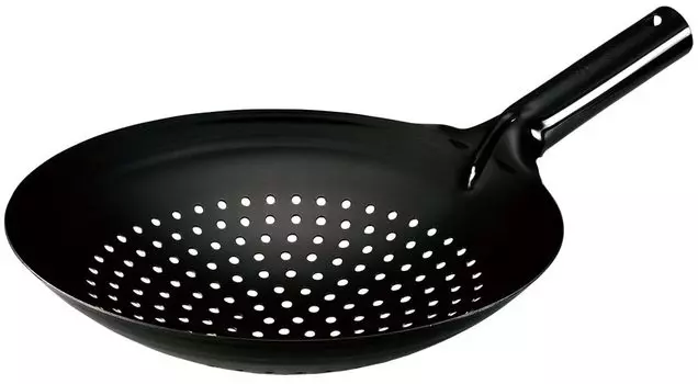 Kanda Kanda Iron Oil Made in Fried 001302 Кастрюля, слив, железная, 30 см, Япония, Tsubame-Sanjo, Zalen, Масло, Китайская, Еда, чёрный