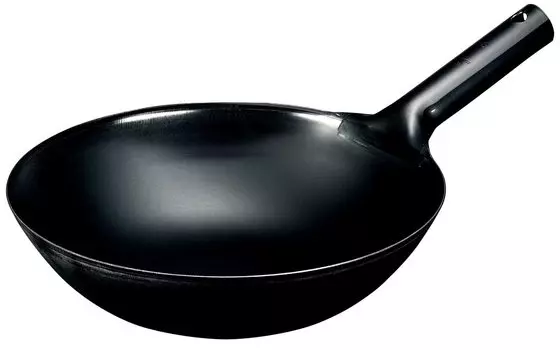 Kanda Kanda Iron Pot Wok Iron 36 см Сделано в Японии Одна рука Китайский Коммерческое использование 001051 чёрный