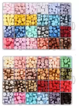 Kandar Sealing Wax Pastel 600 Set of Approximately 1200 Sealing Wax for Sealing Storage Case Included Wax, Beads, Colors, Beads, 2, Beads, 600g, Wax,