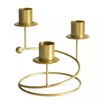 Канделябры, подсвечники, подсвечники-колонны для длинных свечей, конусные свадебные подсвечники золотистый