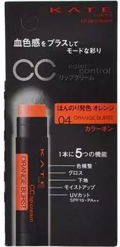 Kanebo Kate CC Lip Cream SPF19 04 Слегка окрашенный оранжевый 1 шт PA++