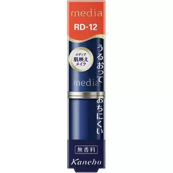 Kanebo Media Creamy Lasting Lip A RD-12 3 г Макияж для губ Используйте 1,5 см помады. Макияж для рта
