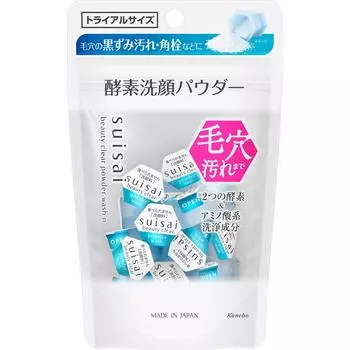Kanebo Suisai Beauty Clear Powder Wash N (пробный) 6 г очищающего средства для лица (порошок) suisai n Для использования высыпьте 1 капсулу порошка в ладонь и разотрите.