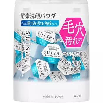 Kanebo Suisai Beauty Clear Powder Wash N 12.8g Очищающее средство для лица (порошок) suisai n Использовать: Положите одну капсулу порошка на ладонь, разотрите