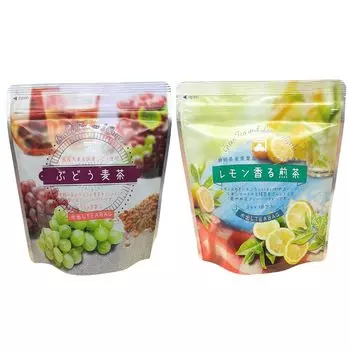 Kanematsu Seicha Cold Brew Tea Bag Small Capacity Set Pack Barley Tea x Lemon Sencha x Single-Use (Grape (5g 10p) + (3g 10p))