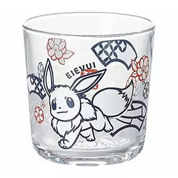 Kaneshotouki 140162 Стеклянный стакан Eevee Pokemon , 3,1 дюйма (8 см), Вырезать картинку Touch