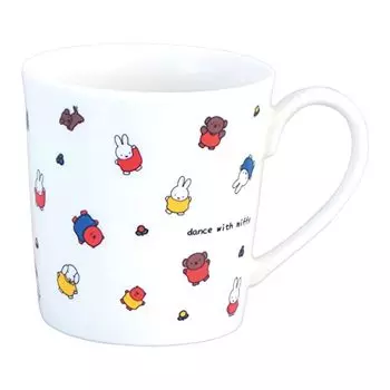 Kaneshotouki 208182 Dick Bruna Miffy Mug, Plenty of Large, 11.8 fl oz (350 ml), Dance with Miffy, Made in Japan