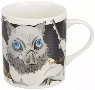 Kaneshotouki Demon Slayer 073114 Inosuke Hashibira Mug, Monochrome