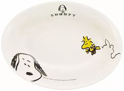 Kaneshotouki Peanuts 606133 Тарелка карри Snoopy Joy, 7,1 дюйма (18 см), белый