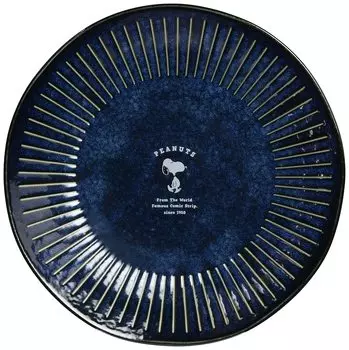 Kaneshotouki Snoopy Indigo Blue Pasta Plate Curry Plate 20cm Diameter Adult Design Goods Tableware Microwave Dishwasher Safe Birthday Present Day