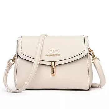 Kangaroo Bag Women s Bag New Arrival 2024 Messenger Bag Shoulder Bag Female Lady Bag Fashion Small Square Bag Summer Cattle Leather Bag White