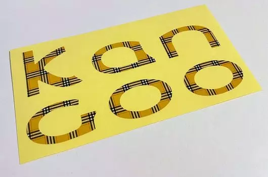 Kangoo Emblem Sticker Tartan Yellow for Renault Kangoo