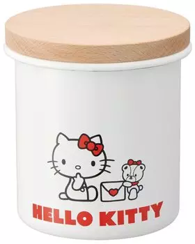 Канистра эмалированная Skater с деревянной крышкой 750 мл Kitty Tiny Chum Sanrio & ENC8-A