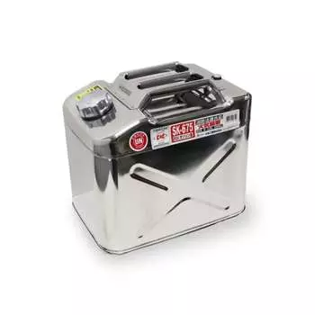 Канистра для бензина Meltec SK-675 20 л, соответствует требованиям пожарной службы, толщина пластины из нержавеющей стали KHK 0,8 мм