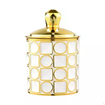 Канистра для хранения продуктов питания, банка для хлопьев, гаджеты, герметичный резервуар для кофе с листовым кофе S_White Gold