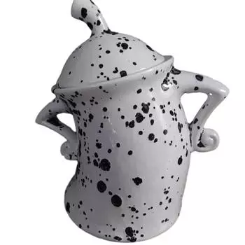 Канистра с характером, симпатичная дерзкая канистра для хранения, забавные керамические настольные украшения, банка для хранения продуктов с герметичной крышкой белый