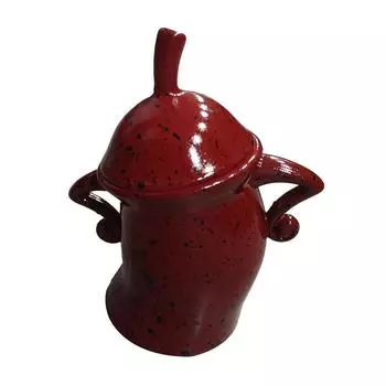 Канистра с характером, симпатичная дерзкая канистра для хранения, забавные керамические настольные украшения, банка для хранения продуктов с герметичной крышкой красный