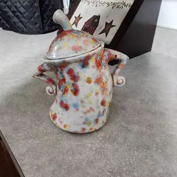 Канистра с характером, симпатичная дерзкая канистра для хранения, забавные керамические настольные украшения, банка для хранения продуктов с герметичной крышкой красный