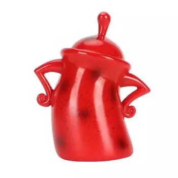 Канистра с отношением Многоцелевая уникальная симпатичная банка для хранения продуктов с крышкой для домашней кухни кафе красный