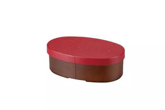 Kano Wappa Style Oval Bento Ancient Vermilion Микроволновая печь OK Посудомоечная машина OK Сделано в Японии с группой Wappa Bento Magewappa Wappa Lunch Box Bento Box