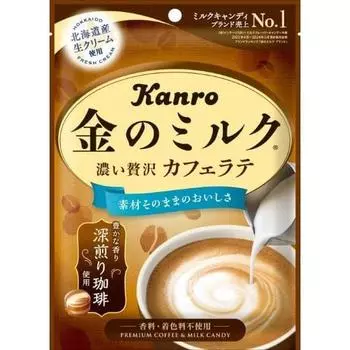 KANRO Gold Milk Candy Cafe Latte 61 гХарактеристикиНастоящие конфеты Cafe Latte, которые оздоравливают.ХарактеристикиНастоящие конфеты Cafe Latte, которые оздоравливают. 1