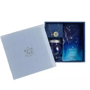 Kanro Hoshifuriramune BOX set 1 коробка с брелоком, 2 вида Популярно в SNS Звездное небо Бутылка Подарок Подарок Сладости День рождения Рождество (с тегом &/газировка