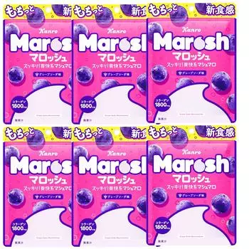 Kanro Marosh grape soda flavor 50g x 6 bags