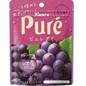 Kanro Pure Gummy Grape 56 г x 12 x пакет (6 2) фиолетовый