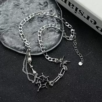 Kansai Cobweb Kuchao Clavicle Chain Disco Black Onyx Chain length 44.5cm + extended chain 5.5cm