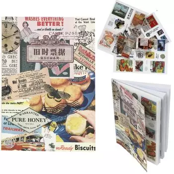 Kansha Heart 20 страниц 250 типов Коллаж Материал Чешуйчатая печать Коллаж Материал Печать Наклейка Скрапбукинг Шедевр Материал Печать Книга Журнал коричневый