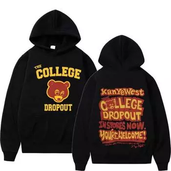 Kanye West College Dropout Hoodie Music Hoodie XS чёрный