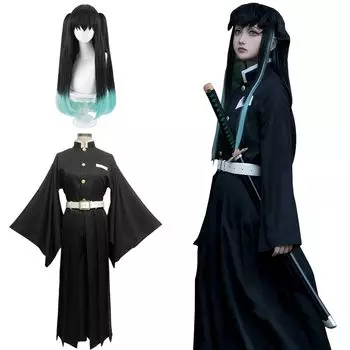 Kanzu Ryohin Muichiro Tokito Косплей с париком Kabashira Kanroji Mitsuri Косплей Костюм Костюм для взрослых Костюм Культурного Фестиваля Событие Костюм Убийцы Демонов